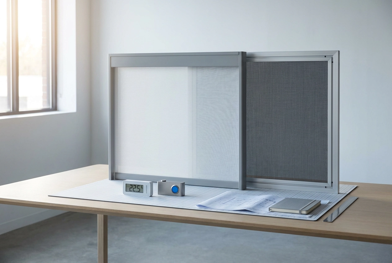 Professional header image for comparison analysis: Solar Window Shades vs. Solar Screens: Which Blocks Heat ...