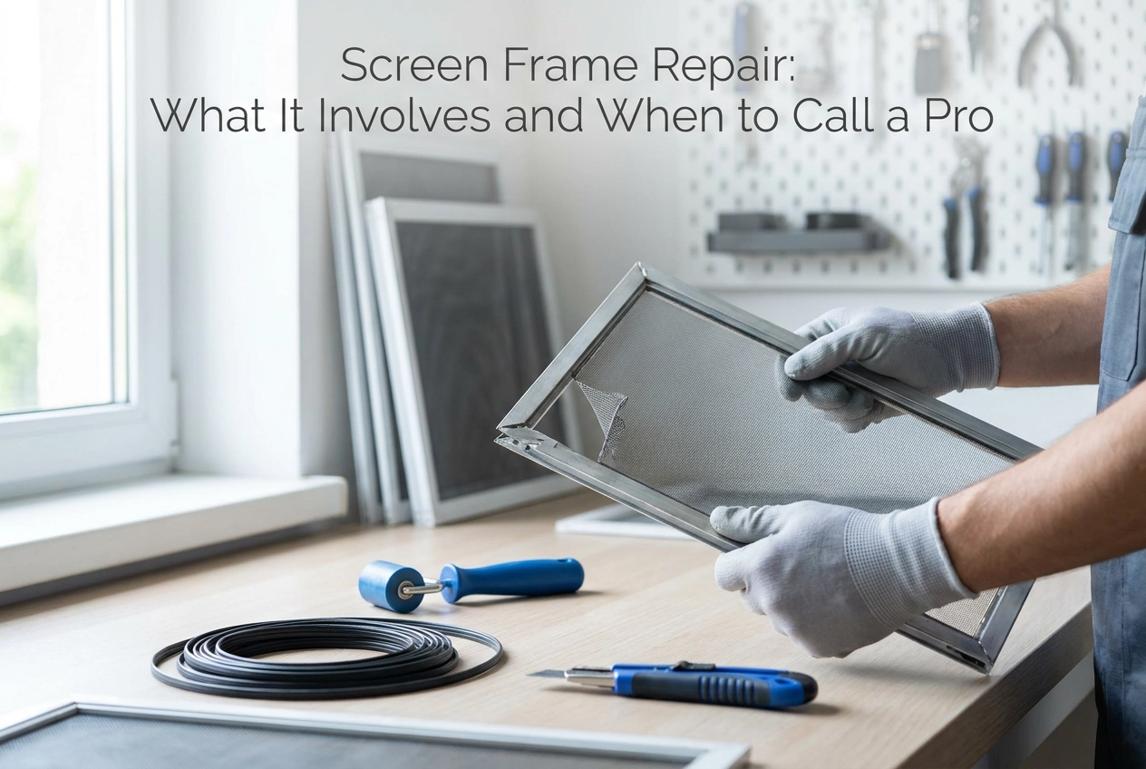Professional header image for step-by-step guide: Screen Frame Repair: What It Involves and When to Call a Pro